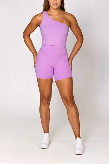 one shoulder crop top